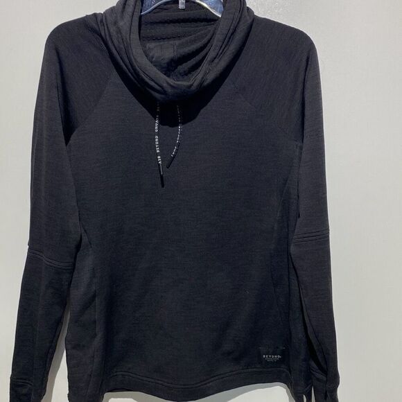 Beyond Clothing System Women's Black Raglan Long Sleeve Hoodie Size Large - Picture 1 of 10